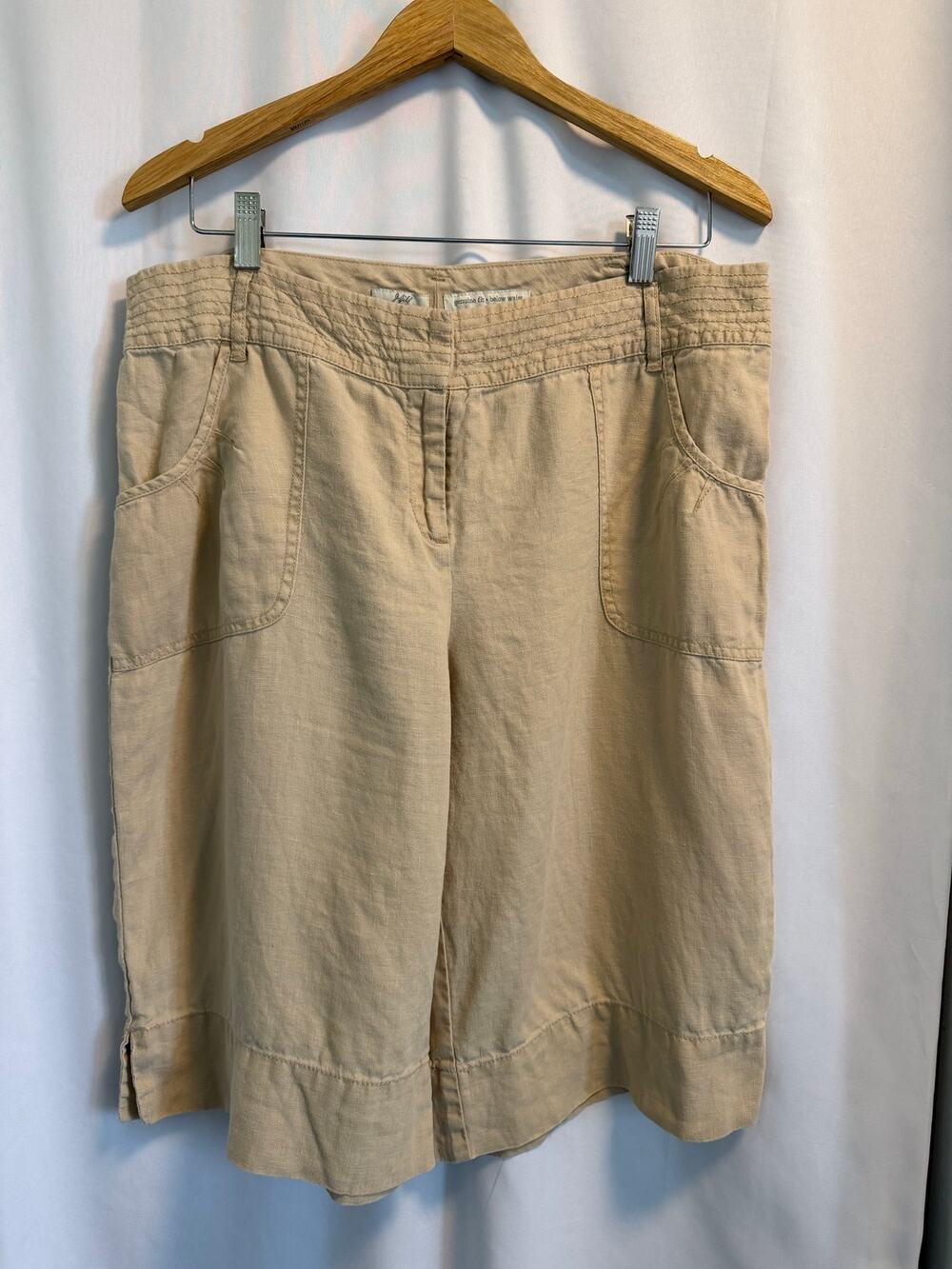 J. Jill | Tan Linen Shorts Wide Legged
